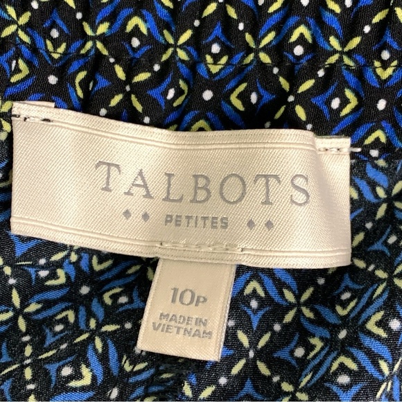 Talbots Blue White Drawstring Ankle Pants - Picture 6 of 8